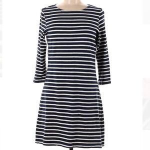 ⭐️ 3/$20 Jack Wills Navy Blue White Striped T-Shirt Shift Dress Cotton Size 8